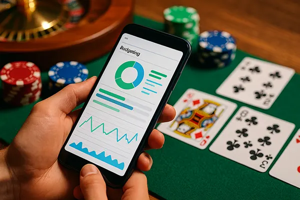 Smartphone und Casinochips