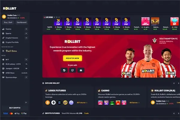 Rollbit Casino interface